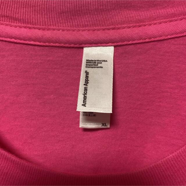 American Apparel(アメリカンアパレル)のアメリカンアパレル ビッグシルエット Tシャツ ユニセックス XL ピンク 古着 メンズのトップス(Tシャツ/カットソー(半袖/袖なし))の商品写真