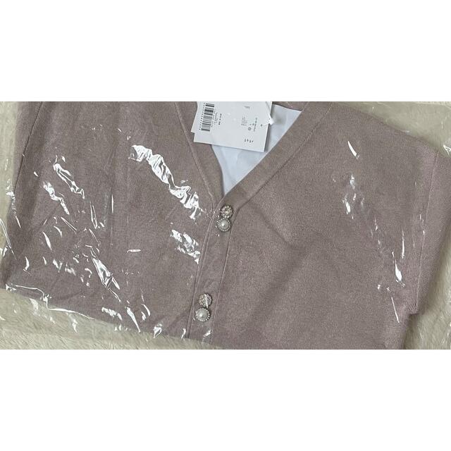 新品ビジューボタンニットカーディガン レディースのトップス(カーディガン)の商品写真