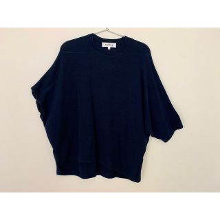 ENFOLD　シルクット　天竺PULLOVER　半袖カットソー　レディース　黒