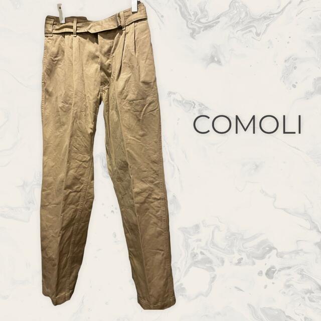 COMOLI 17SSベルテッドチノパンツ コモリ COMOLI 17SSベルテッドチノパンツ コモリ