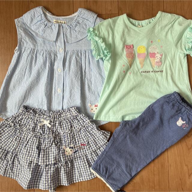 coeur a coeur(クーラクール)のクーラクール♡夏物まとめ売り100cm キッズ/ベビー/マタニティのキッズ服女の子用(90cm~)(Tシャツ/カットソー)の商品写真