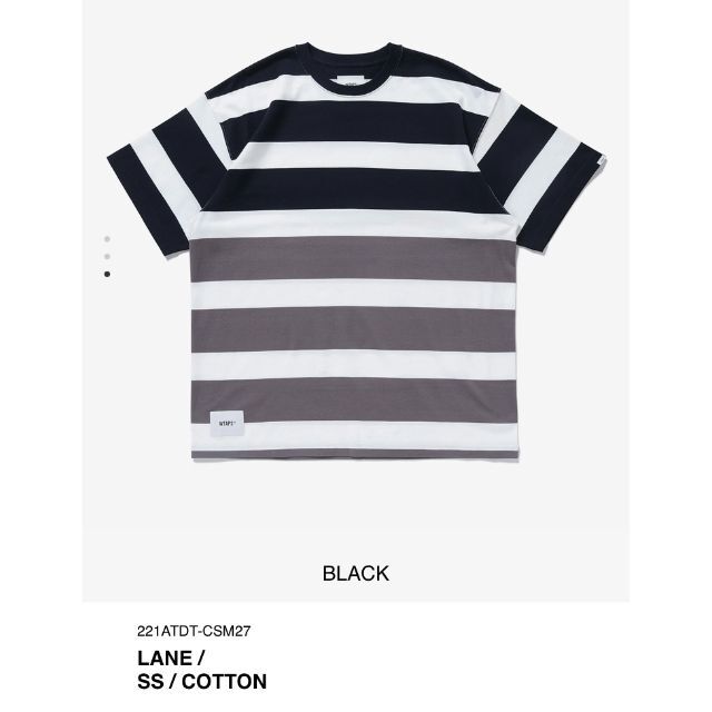 BLACK L 22SS WTAPS LANE / SS / COTTON