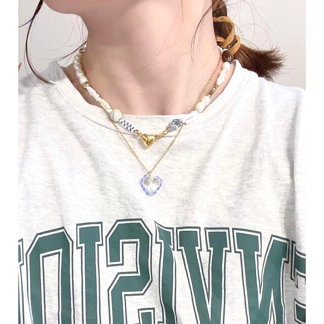 BEAUTY&YOUTH UNITED ARROWS(ビューティアンドユースユナイテッドアローズ)のno.102♡新作Heart beads choker ハンドメイドのアクセサリー(ネックレス)の商品写真