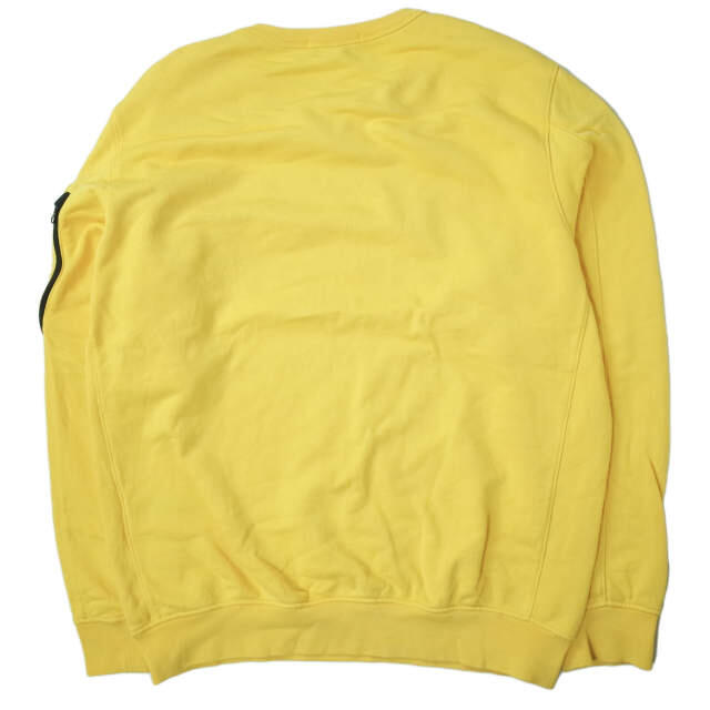 STONE ISLAND(ストーンアイランド)のSTONE ISLAND ストーンアイランド 22SS COTTON SWEATSHIRT WITH POCKET ON SLEEVE ロゴパッチ クルーネックスウェット 761561151 L イエロー トレーナー Vガゼット プルオーバー ポケット トップス【中古】【STONE ISLAND】 メンズのトップス(スウェット)の商品写真