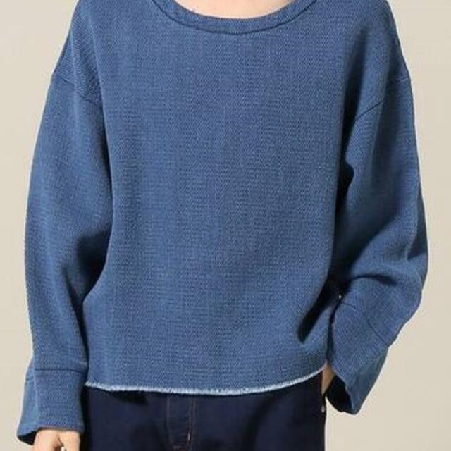 SASQUATCHfabrix. サスクワァッチファブリックス 日本製 WAFFLE SHORT LENGTH SMOCK  ワッフルショートレングススモック 18SS-CSL-001 M INDIGO BLUE トレーナー スウェット プルオーバー ...