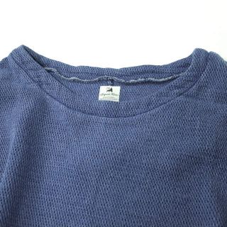 SASQUATCHfabrix. サスクワァッチファブリックス 日本製 WAFFLE SHORT LENGTH SMOCK  ワッフルショートレングススモック 18SS-CSL-001 M INDIGO BLUE トレーナー スウェット プルオーバー ...