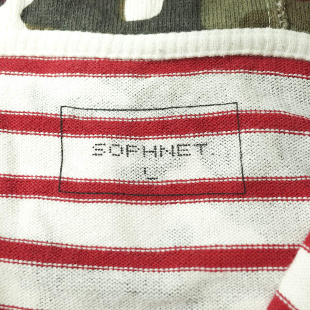 SOPHNET.(ソフネット)のSOPHNET. ソフネット 日本製 CAMOUFLAGE OVER PRINT PANEL BORDER ZIP UP PARKA カモフラージュオーバープリントパネルボーダージップアップパーカー SOPH-140035 L RED スウェット 迷彩 トップス【中古】【SOPHNET.】 メンズのトップス(パーカー)の商品写真