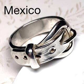 ヴィンテージ  メキシコ製　ベルトモチーフ　シルバーリング(リング(指輪))
