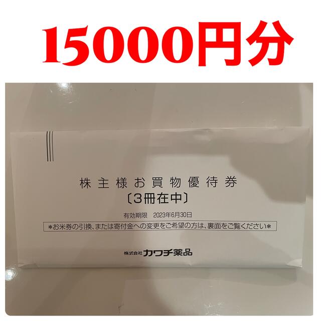 限定版 カワチ薬品 株主優待券 15000円 2023.6.30 aspac.or.jp