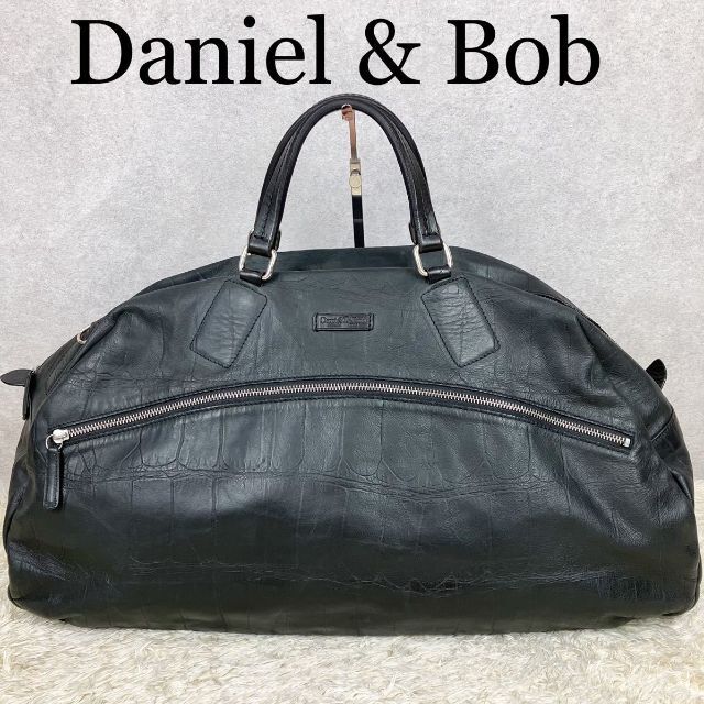 Daniel&Bob ダニエルアンドボブ ボストンバック レザー クロコ型押し-