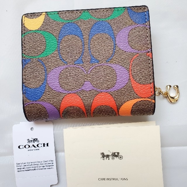 COACHコーチレインボーカラーコンパクト折り財布 mail.urologia-sp.com.br