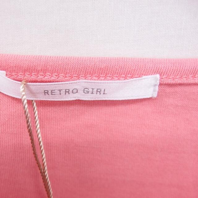 RETRO GIRL(レトロガール)のレトロガール カットソー Tシャツ チェック 半袖 M ピンク レディースのトップス(カットソー(半袖/袖なし))の商品写真