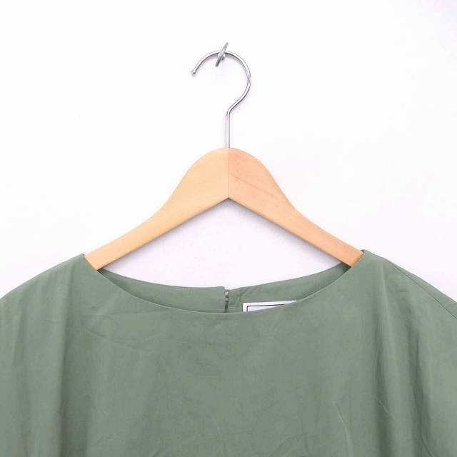 anatelier(アナトリエ)のアナトリエ カットソー Tシャツ ボートネック 半袖 38 グリーン 緑 レディースのトップス(カットソー(半袖/袖なし))の商品写真