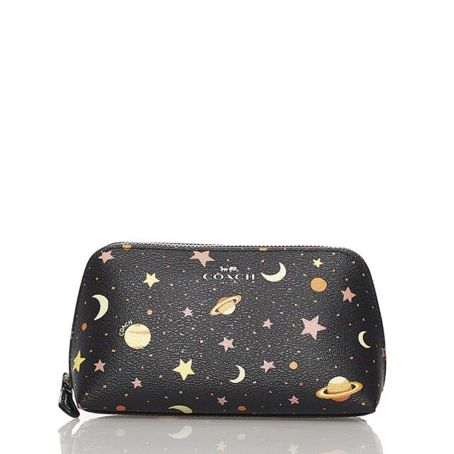 美品 コーチ 宇宙柄 ポーチ F29409 レザー レディース COACH 【400-61094】