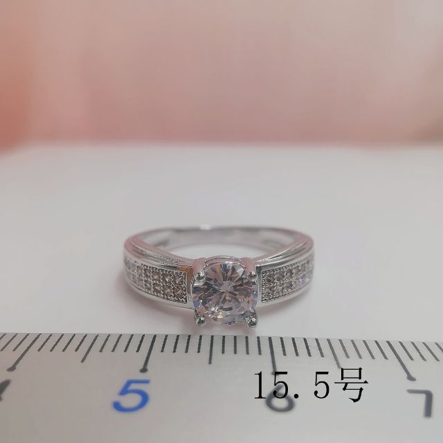 tt15068閉店セール15.5号リング本物そっくり模造ダイヤモンドリング レディースのアクセサリー(リング(指輪))の商品写真