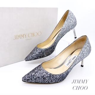 ジミーチュウ(JIMMY CHOO)の【極美品✨】箱付 ジミーチュウ グリッターパンプス24cm 37 ROMY 60(ハイヒール/パンプス)