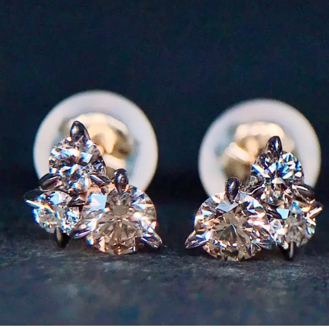 最後値下げ★カシケイ　ムク　k18 ブラウンダイヤモンド　ピアス❤️0.46ct