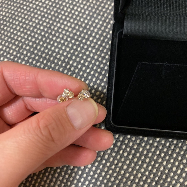 最後値下げ☆カシケイ ムク k18 ブラウンダイヤモンド ピアス❤️0.46
