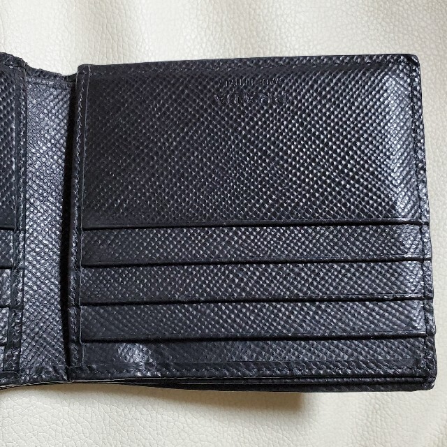 PRADA プラダ レザー フラップ カード・札入れ 二つ折り財布 ブラック