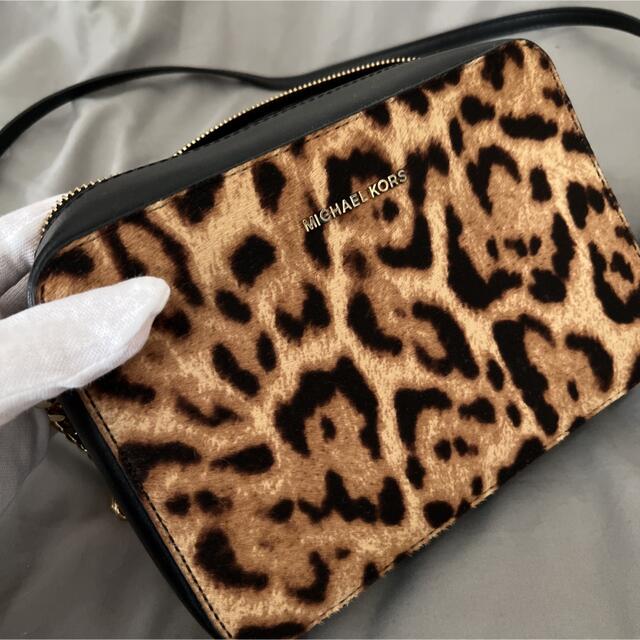 お値下げ中【美品】マイケルコースレオパードショルダーバッグ | www