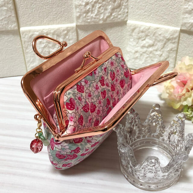 高級ブランド リバティ ハンドメイド がま口キーホルダー 478