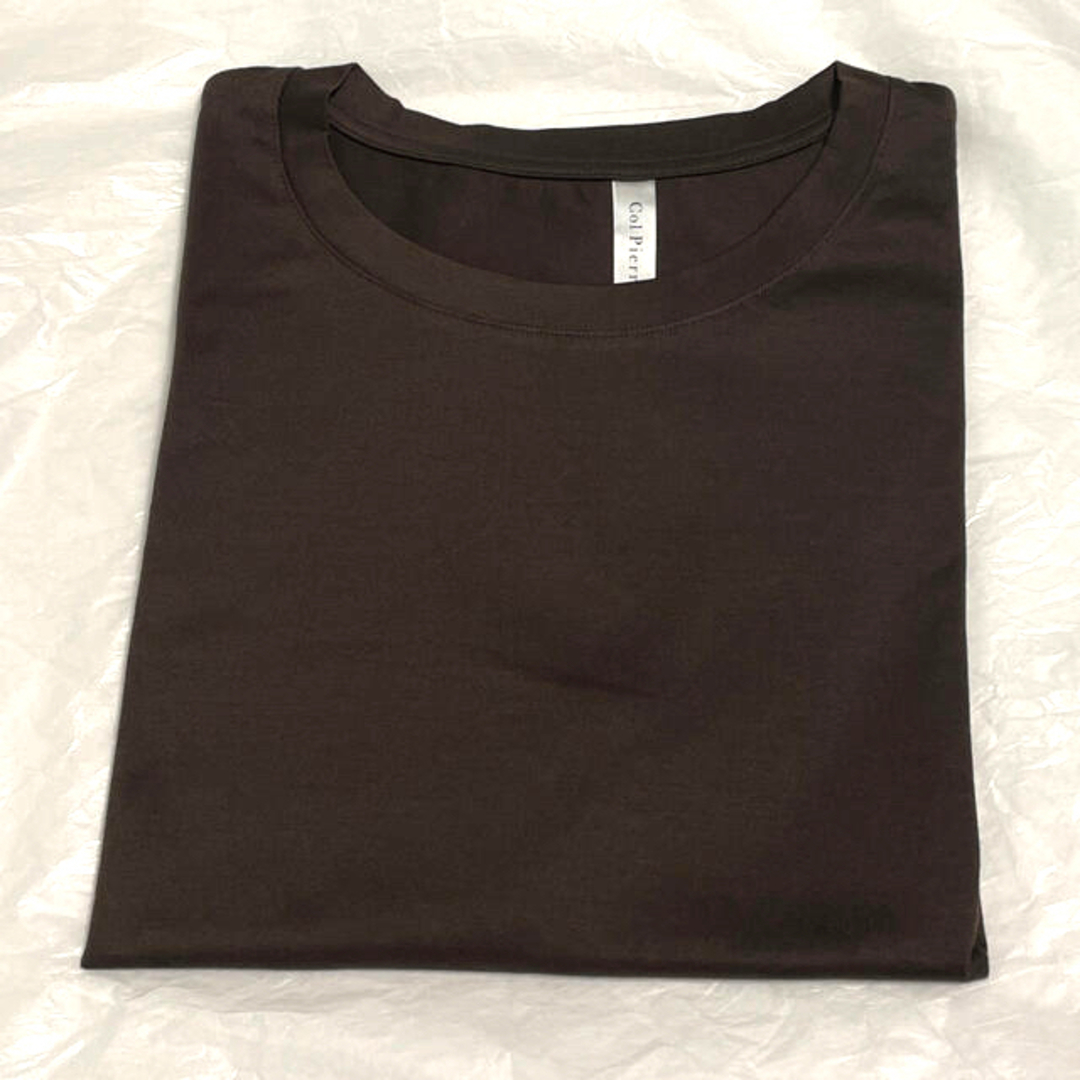 L'Appartement DEUXIEME CLASSE(アパルトモンドゥーズィエムクラス)のCol Pierrot  Basic T-sh ブラウン レディースのトップス(Tシャツ(半袖/袖なし))の商品写真