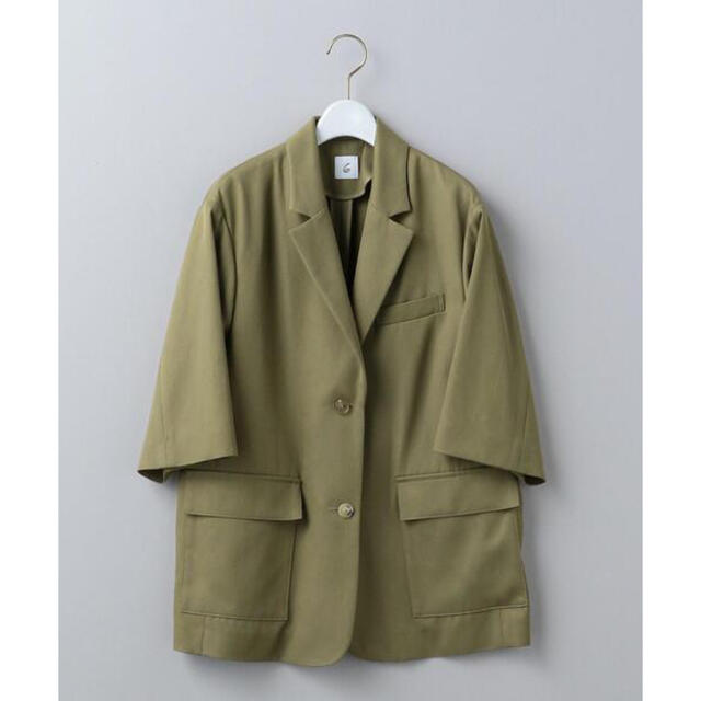 6 (ROKU)(ロク)の6(ROKU) RAYON COTTON SHORT SLEEVE JACKET レディースのジャケット/アウター(テーラードジャケット)の商品写真