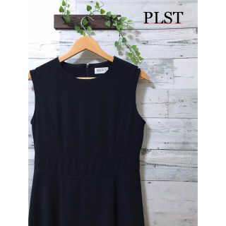 プラステ(PLST)の【美品】PLST  ノースリーブワンピース  アシンメトリー(ひざ丈ワンピース)