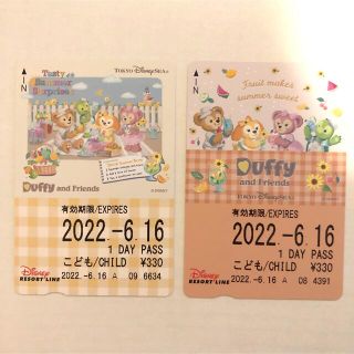 ディズニー(Disney)のディズニー　リゾートライン　フリーきっぷ　テイスティサマーサプライズ(キャラクターグッズ)