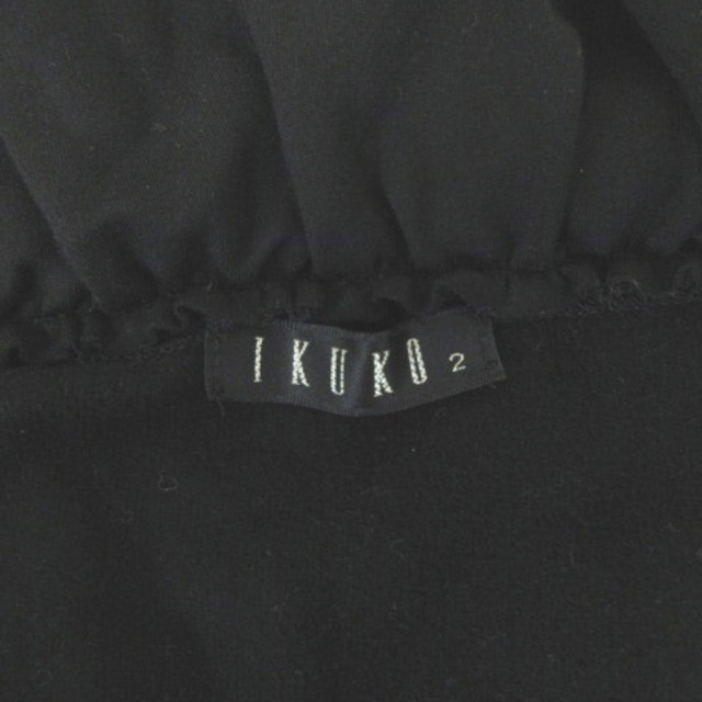 イクコ IKUKO ノースリーブ ワンピース フリル ブラック 220609E レディースのワンピース(その他)の商品写真