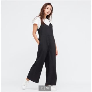 ユニクロ(UNIQLO)のユニクロ　リネンブレンドキャミソールサロペット(サロペット/オーバーオール)