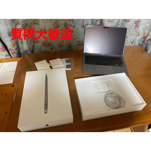 Mac (Apple) - 【フィルム・カバー付き】Macbook Air 2020 m1 スペースグレイ
