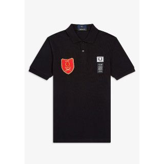 フレッドペリー(FRED PERRY)の新品☆フレッド ペリー アート カムズ ファースト ポロシャツ☆黒☆Mサイズ(ポロシャツ)