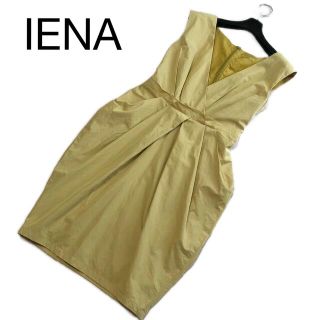 イエナ(IENA)のIENA ノースリーブ カシュクール ワンピース パーティードレス(ひざ丈ワンピース)