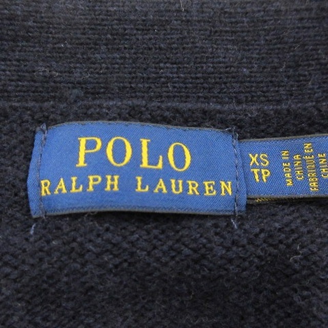 POLO RALPH LAUREN(ポロラルフローレン)のポロ ラルフローレン カーディガン ニット 長袖 Vネック ウール 紺 XS レディースのトップス(カーディガン)の商品写真