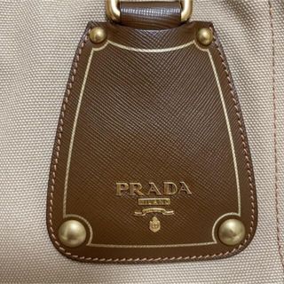 プラダ(PRADA)の美品　プラダ　サフィアーノ×キャンバストートバッグ(トートバッグ)