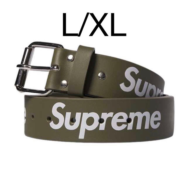 Supreme Repeat Leather Belt "Olive - ベルト