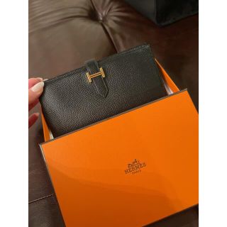 エルメス(Hermes)のエルメス　長財布　黒　ゴールド金具(長財布)