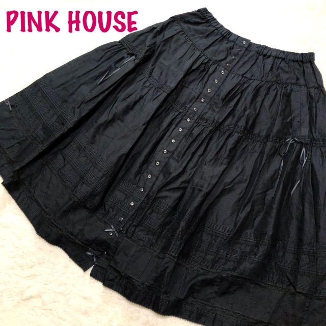 内祝い】 PINK 【ピンクハウス*ロングスカート】ペチコート 黒