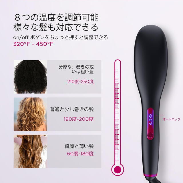 特別価格❣️新品未使用 ヘアーアイロン ヘアーブラシ グローブ付き  スマホ/家電/カメラの美容/健康(ヘアアイロン)の商品写真