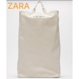 ザラ(ZARA)の新品タグ付　マルチパーパスバック　無地＊キャンバス地ホワイト＊男女兼用(トートバッグ)