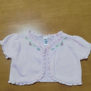 ベビーギャップ(babyGAP)の最終値下★ベビーギャップ　半袖カーディガン　花柄　ピンク(カーディガン/ボレロ)