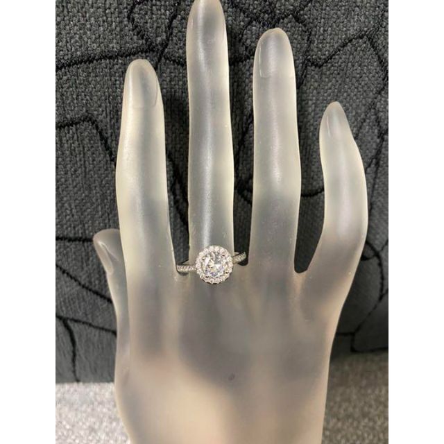 （1095）10号　シルバー高価なまんまるスワロ豪華爪留めリング　指輪 レディースのアクセサリー(リング(指輪))の商品写真