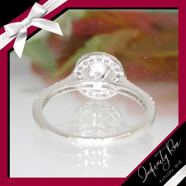 （1095）10号　シルバー高価なまんまるスワロ豪華爪留めリング　指輪 レディースのアクセサリー(リング(指輪))の商品写真