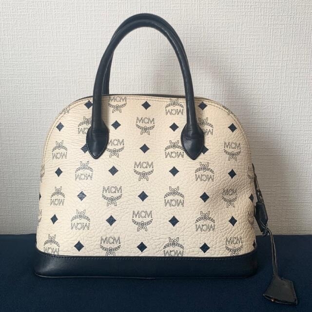 MCM エムシーエム ハンドバッグ ヴィセトス柄 ホワイト 白 レザー