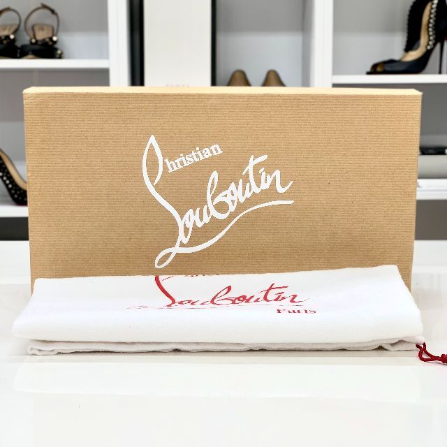 Christian Louboutin(クリスチャンルブタン)の3778 クリスチャンルブタン ローラーボート スパイク ラメ スリッポン レディースの靴/シューズ(スリッポン/モカシン)の商品写真