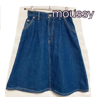 マウジー(moussy)のmoussy マウジー デニム スカート 台形(ひざ丈スカート)