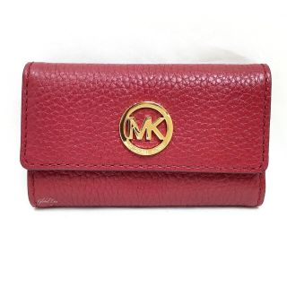 マイケルコース(Michael Kors)のマイケルコース ファルトン レザー キーケース 35H5GFTP3L チェリー(キーケース)