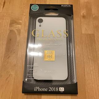 アイフォーン(iPhone)のLEPLUS iPhone XR用背面ガラスシェルケース LP-IPMGSWH(モバイルケース/カバー)