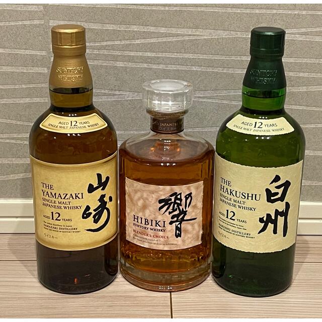 食品/飲料/酒サントリー白州12年、山崎12年セット